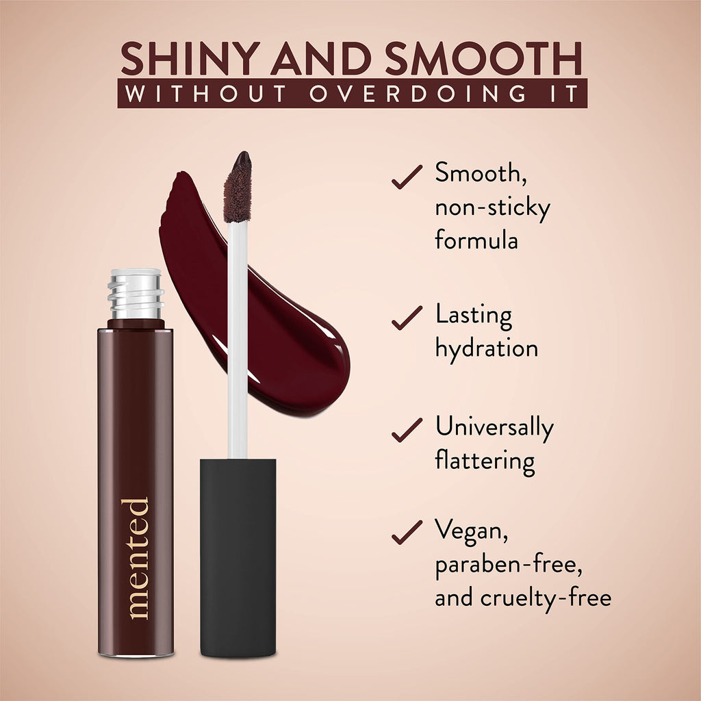 Mented Lip Gloss in Baby Brown — Long-Lasting, Buildable, Moisturizing, Vegan & Cruelty-Free, Made in USA