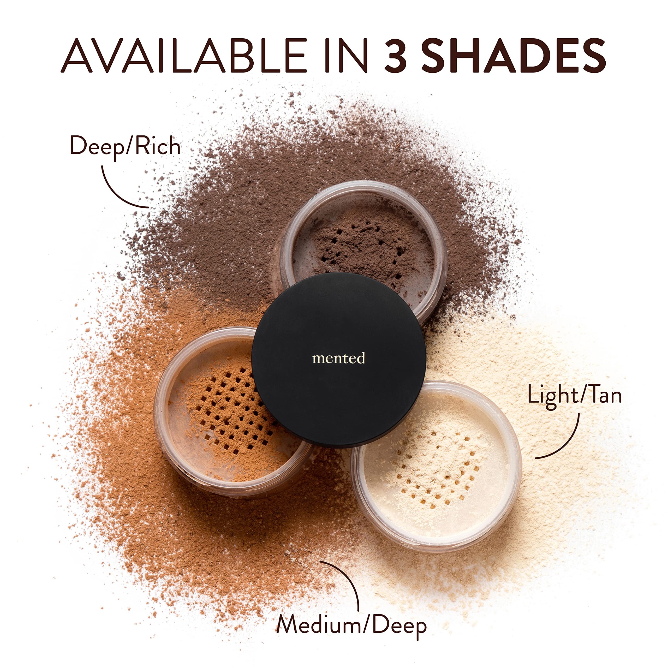 Mented Cosmetics Translucent Setting Powder — Oil Control, Matte Finish, Long-Lasting, Portable Compact (Medium/Deep)
