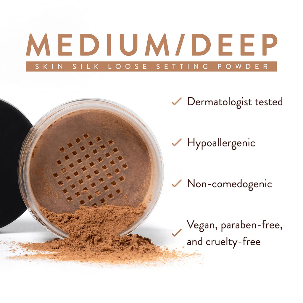 Mented Cosmetics Translucent Setting Powder — Oil Control, Matte Finish, Long-Lasting, Portable Compact (Medium/Deep)