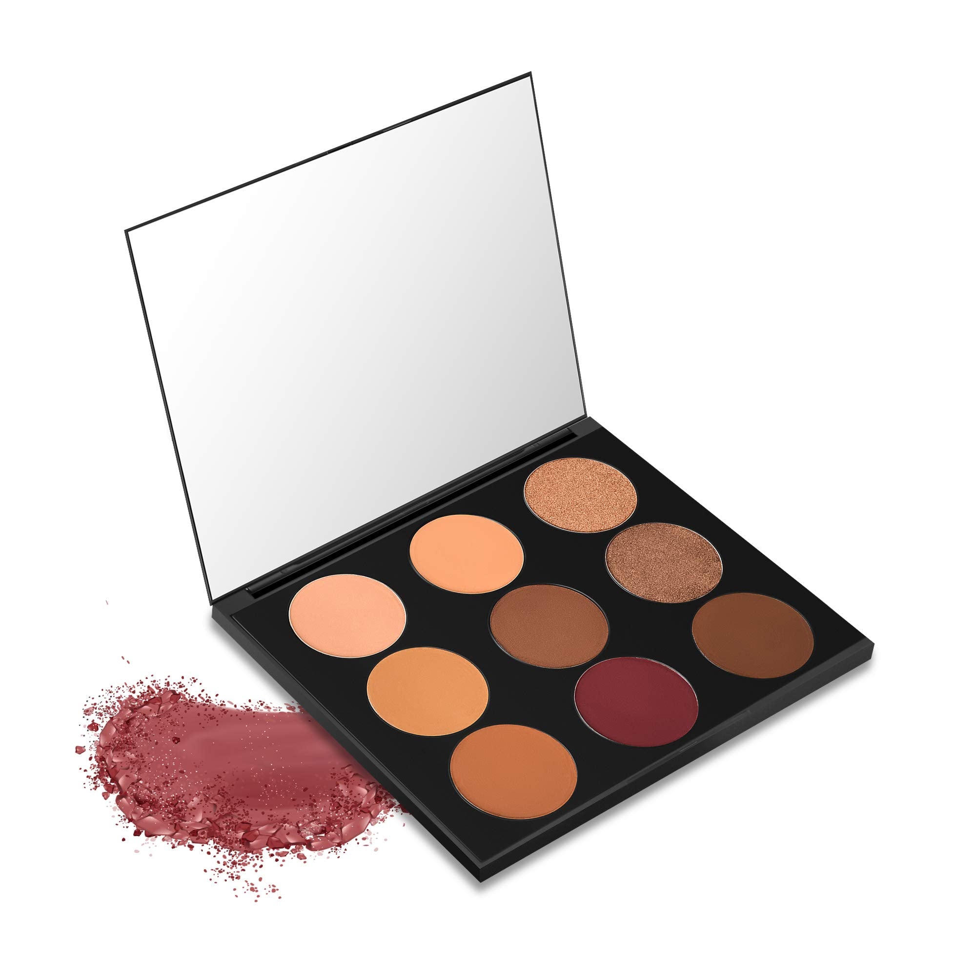 Mented Nude & Dark Eyeshadow Palette – 9 Shades, Vegan, Cruelty-Free, Made in USA (16.38g)