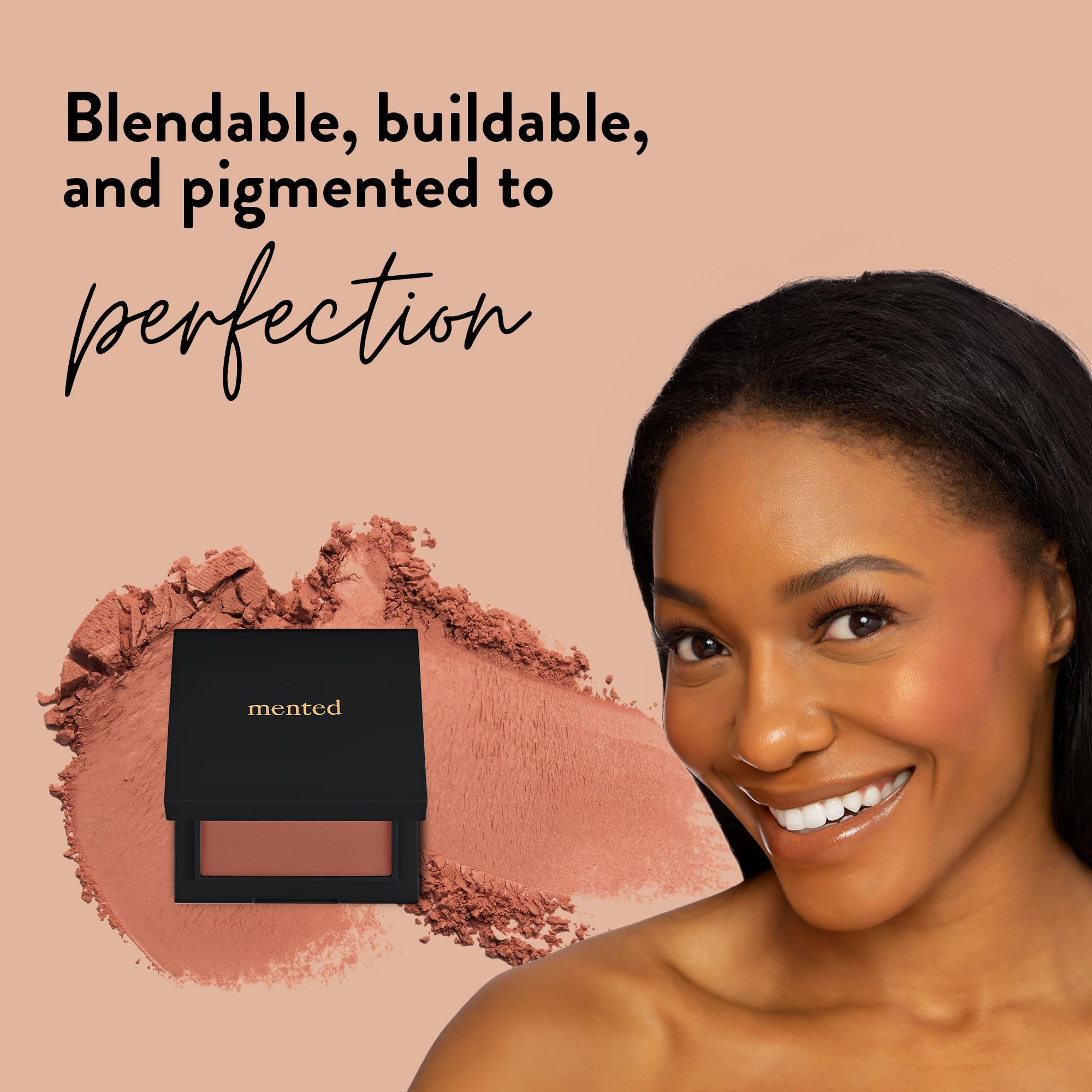 Mented Pinky Promise Shimmer Cheek Blush Palette - Vegan, Cruelty-Free, Made in Italy