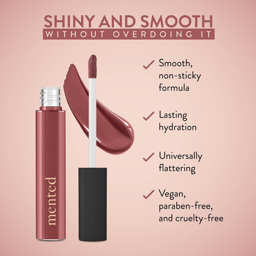 Mented Mauve Over Lip Gloss – Buildable Color, Vegan, Cruelty-Free, Made in USA