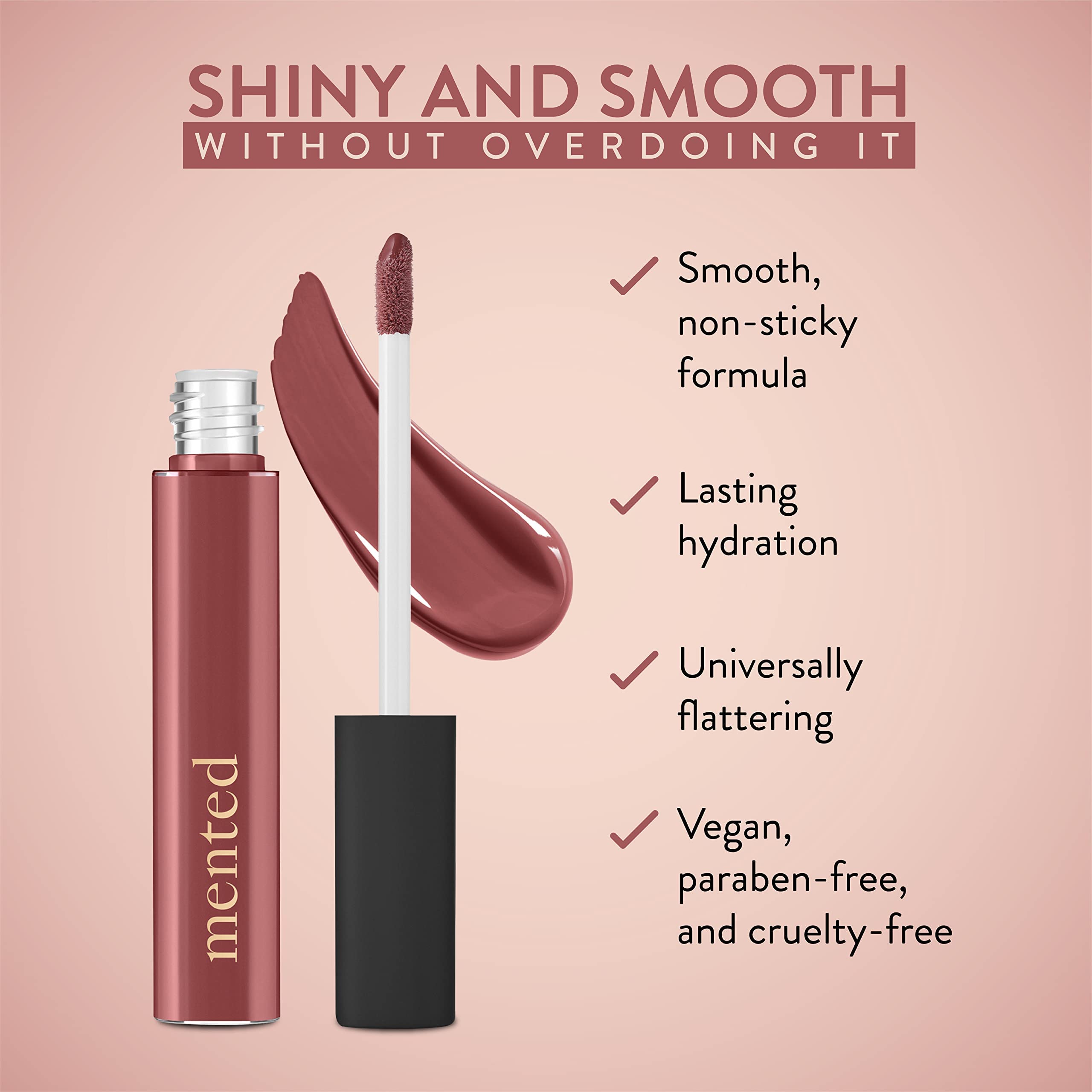 Mented Mauve Over Lip Gloss – Buildable Color, Vegan, Cruelty-Free, Made in USA
