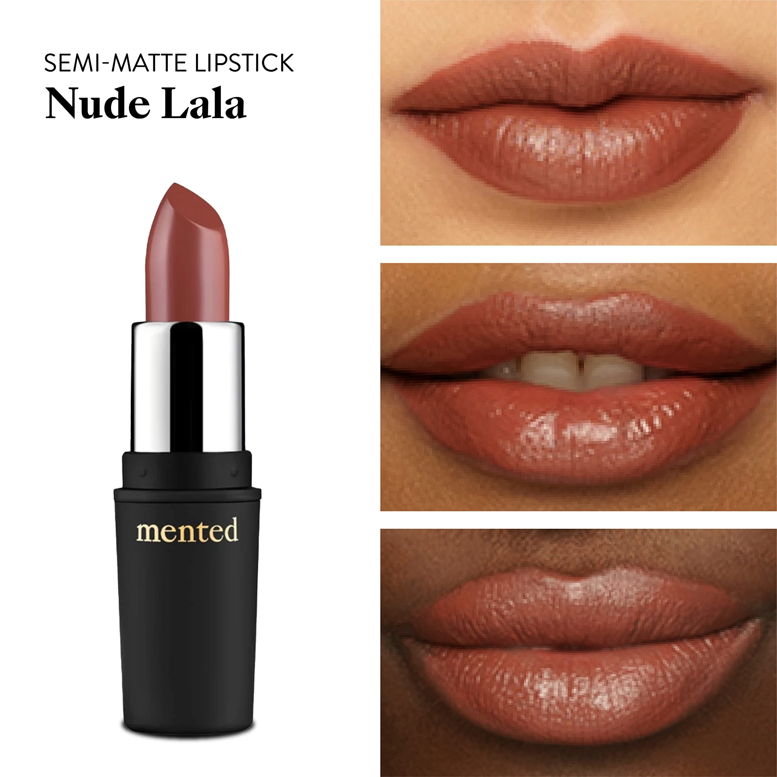 Mented Nude LaLa Lipstick – Semi-Matte, Hydrating, Vegan & Cruelty-Free | Universally Flattering Nude