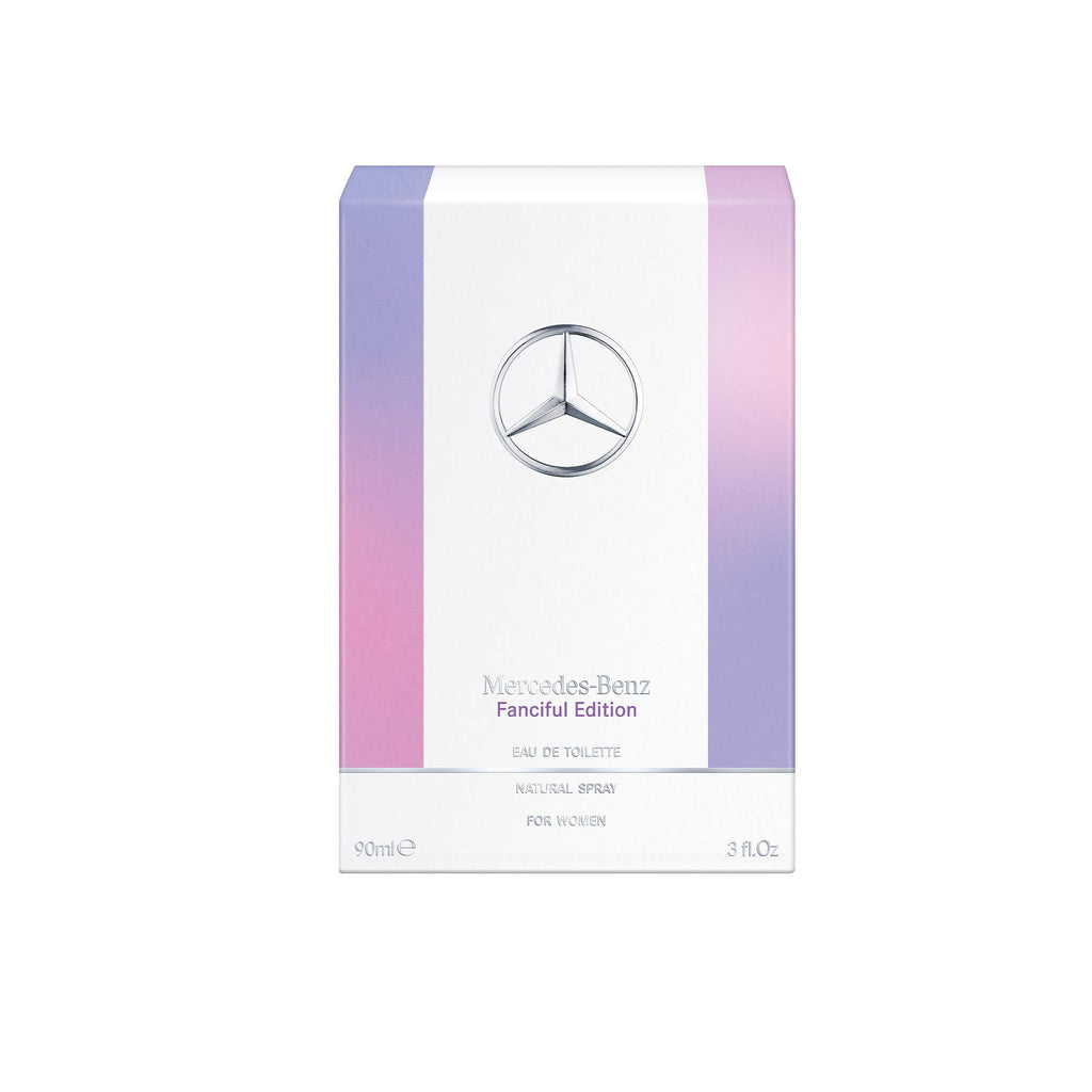 Mercedes Benz Fanciful Eau de Toilette for Women – 3 oz Citrus, Mandarin, Rose & Amber Wood