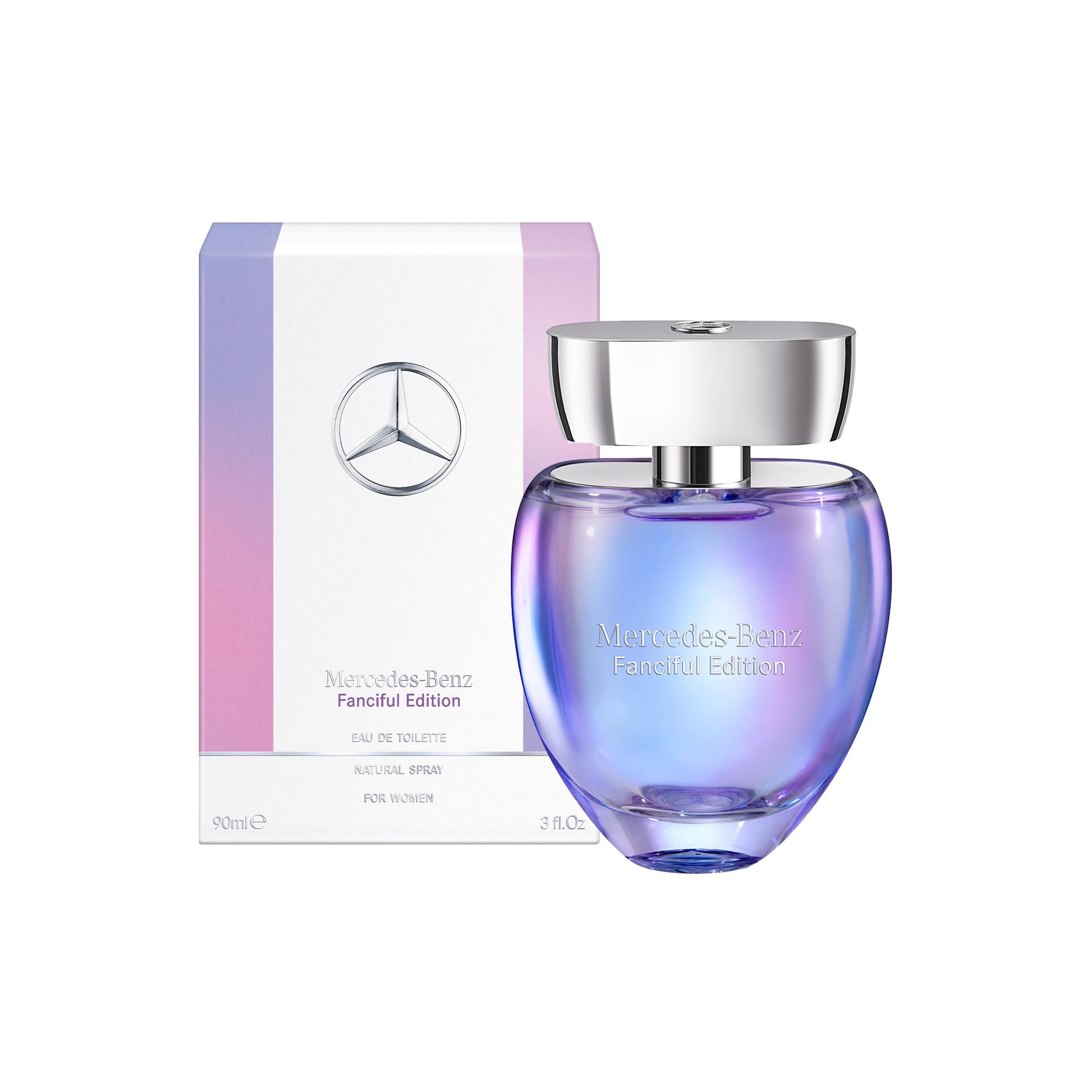Mercedes Benz Fanciful Eau de Toilette for Women – 3 oz Citrus, Mandarin, Rose & Amber Wood