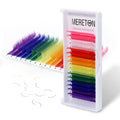 MERETON 16 Rows Colored Lash Extensions – 0.07mm D Curl, 14mm Multicolor Set
