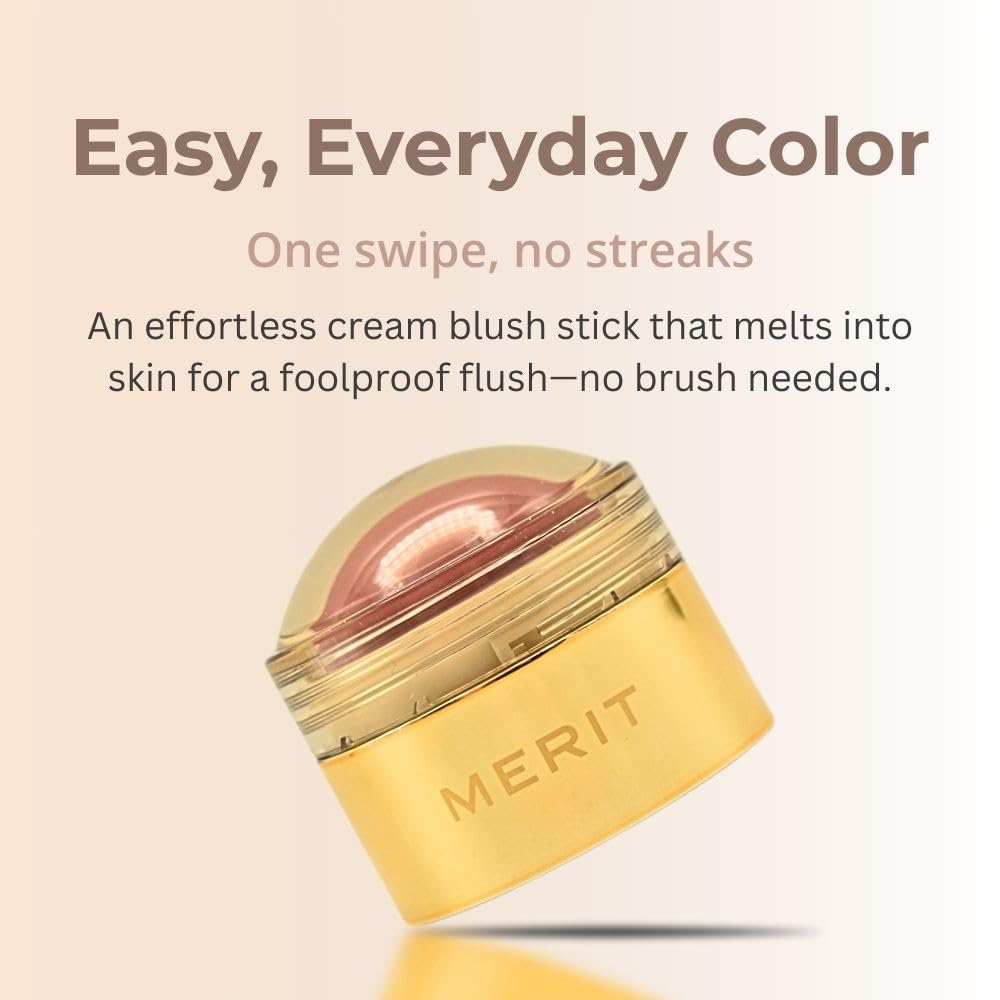 MERIT Flush Balm Cream Blush – Archival Cool Mauve | Hydrating Cheek & Lip Tint