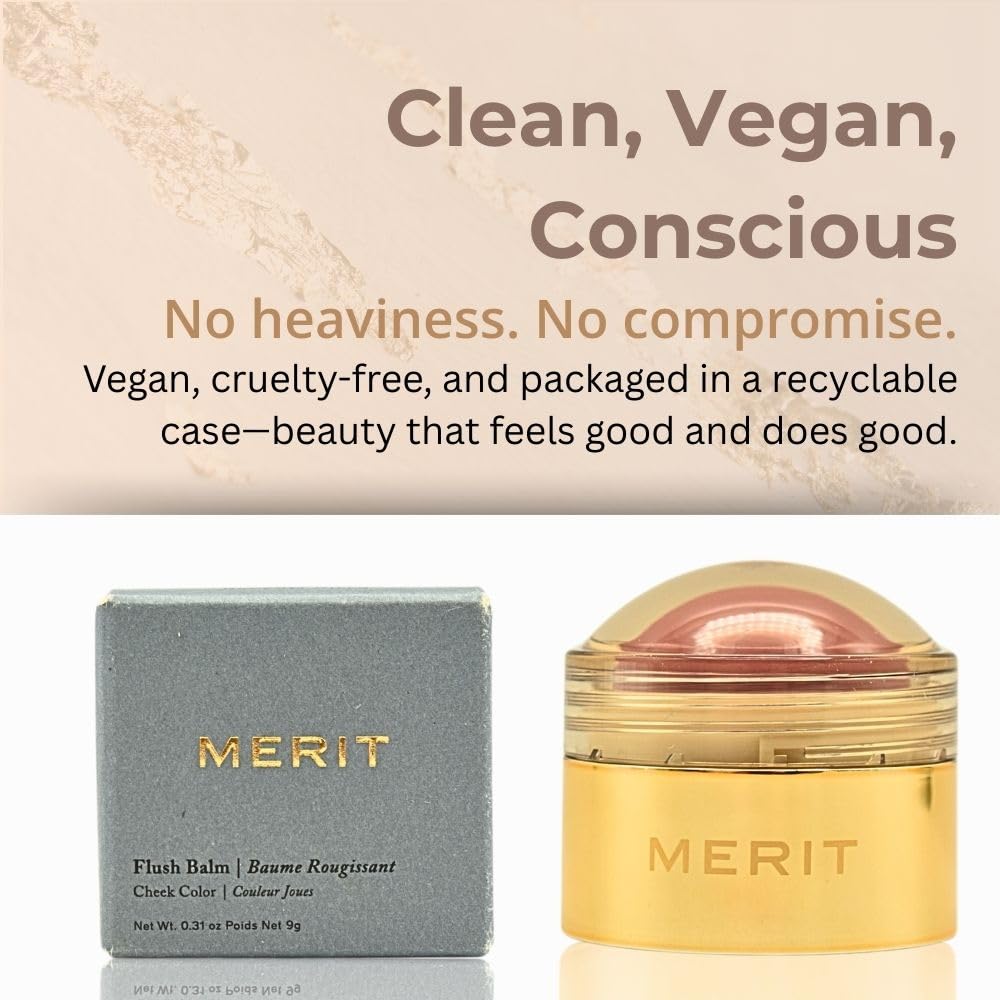 MERIT Flush Balm Cream Blush – Archival Cool Mauve | Hydrating Cheek & Lip Tint