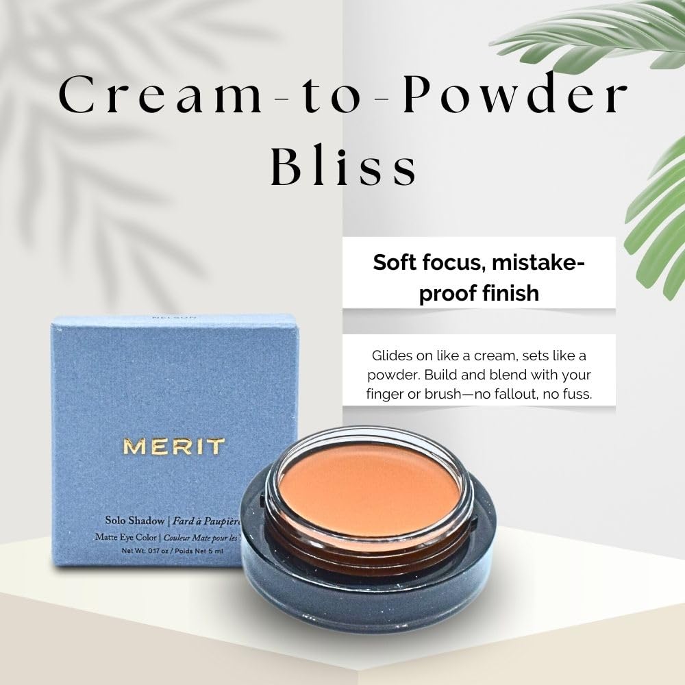 MERIT Solo Shadow Cream-to-Powder in Vachetta – Matte Eyeshadow