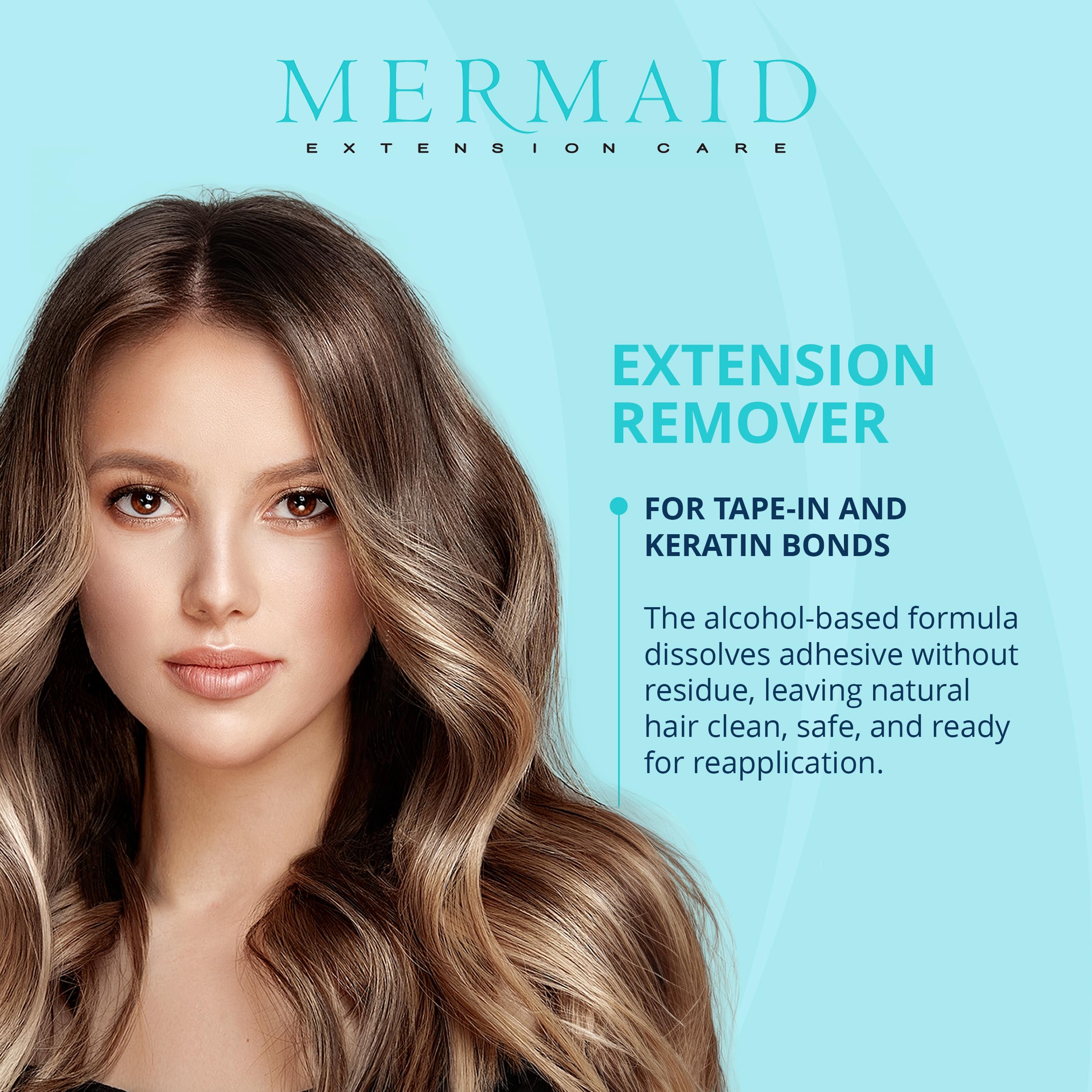 Mermaid Extension Care Extension Remover – Fast Acting, Residue-Free, Safe for Natural Hair (8 fl oz)