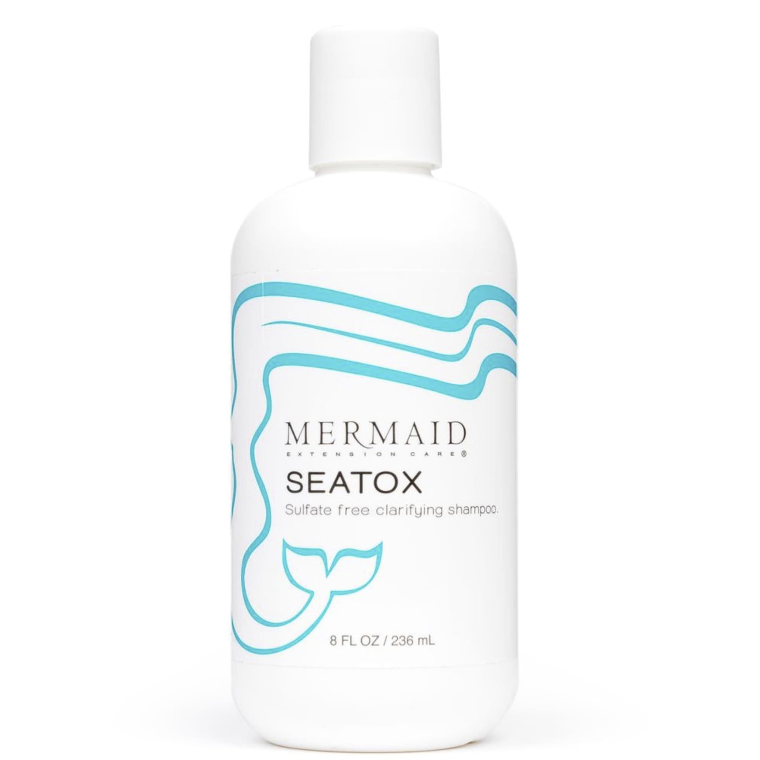 Mermaid Extension Care Seatox Clarifying Shampoo – Deep Cleansing for Hair Extensions, Sulfate-Free, 8 fl oz