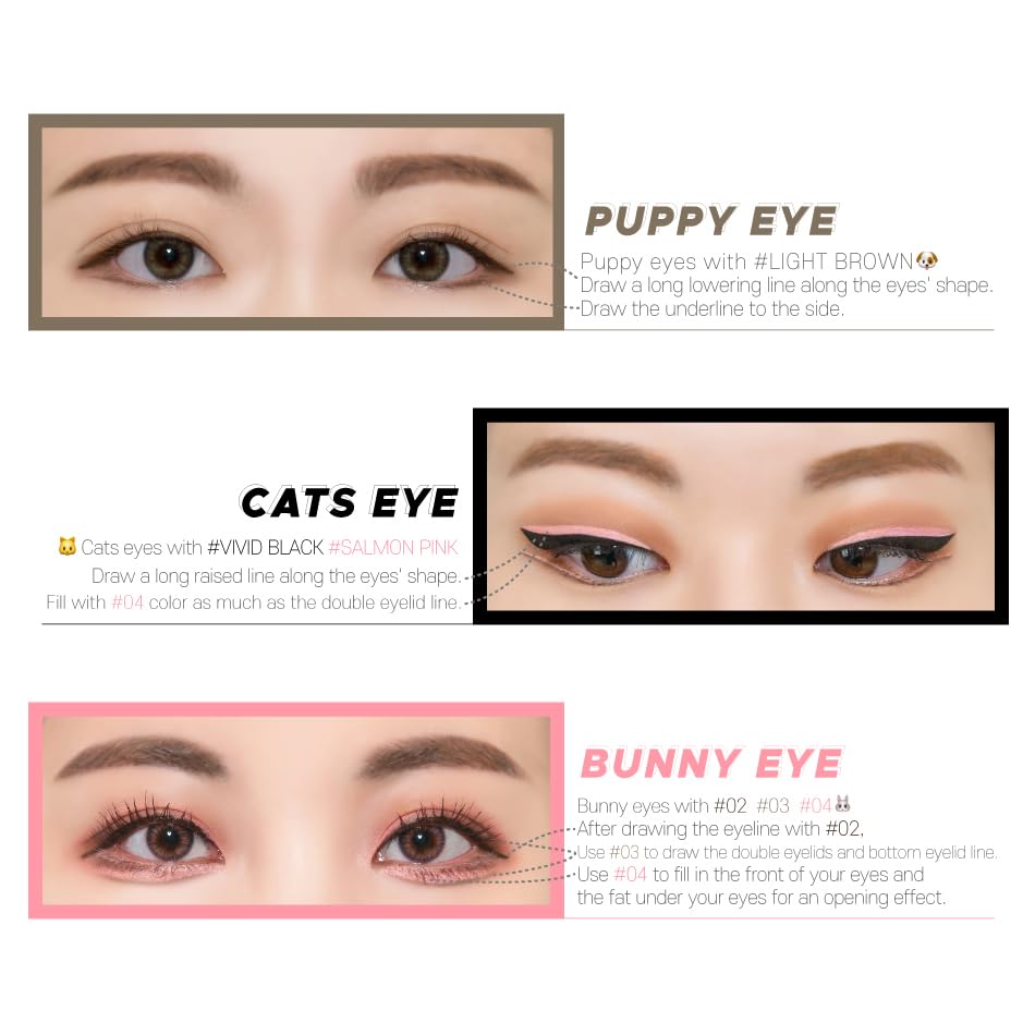 Merrymonde Super Twim Long Lasting Eyeliner – Vegan Ultra-Fine Felt Tip, Waterproof Multicolor (04 Salmon Pink)