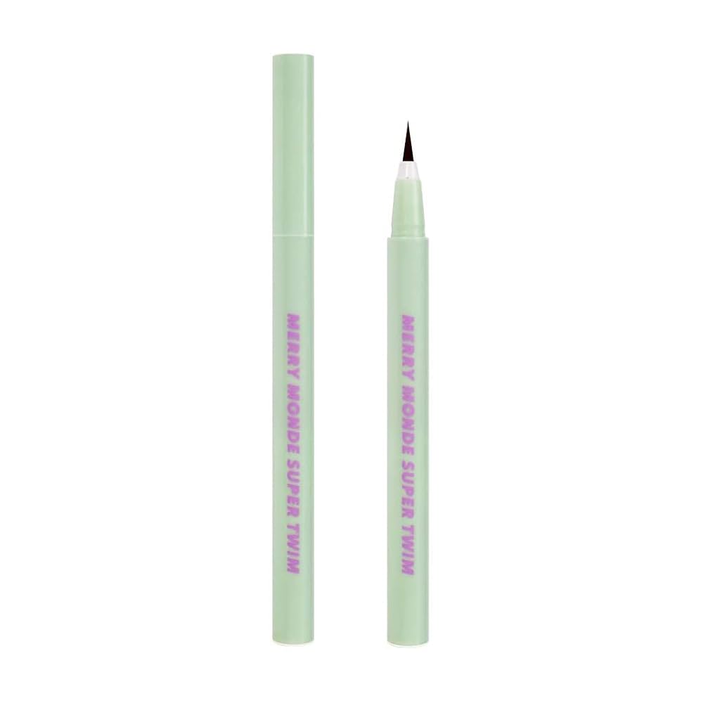 Merrymonde Super Twim Long Lasting Eyeliner – Vegan, Ultra-Fine Felt Tip, Waterproof Multicolor Liner