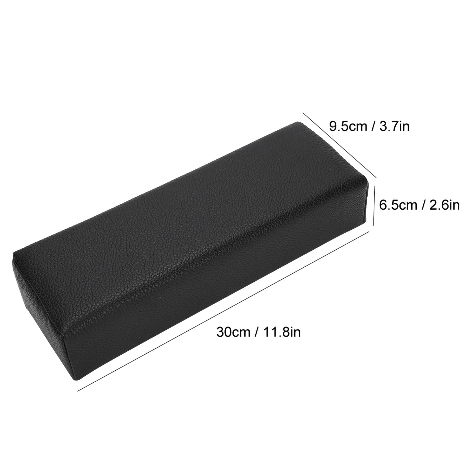 Merterfly Arm Rest for Nails – Pebbled PU Leather Hand Pillow (Black) for Nail Tech, Salon, or Home
