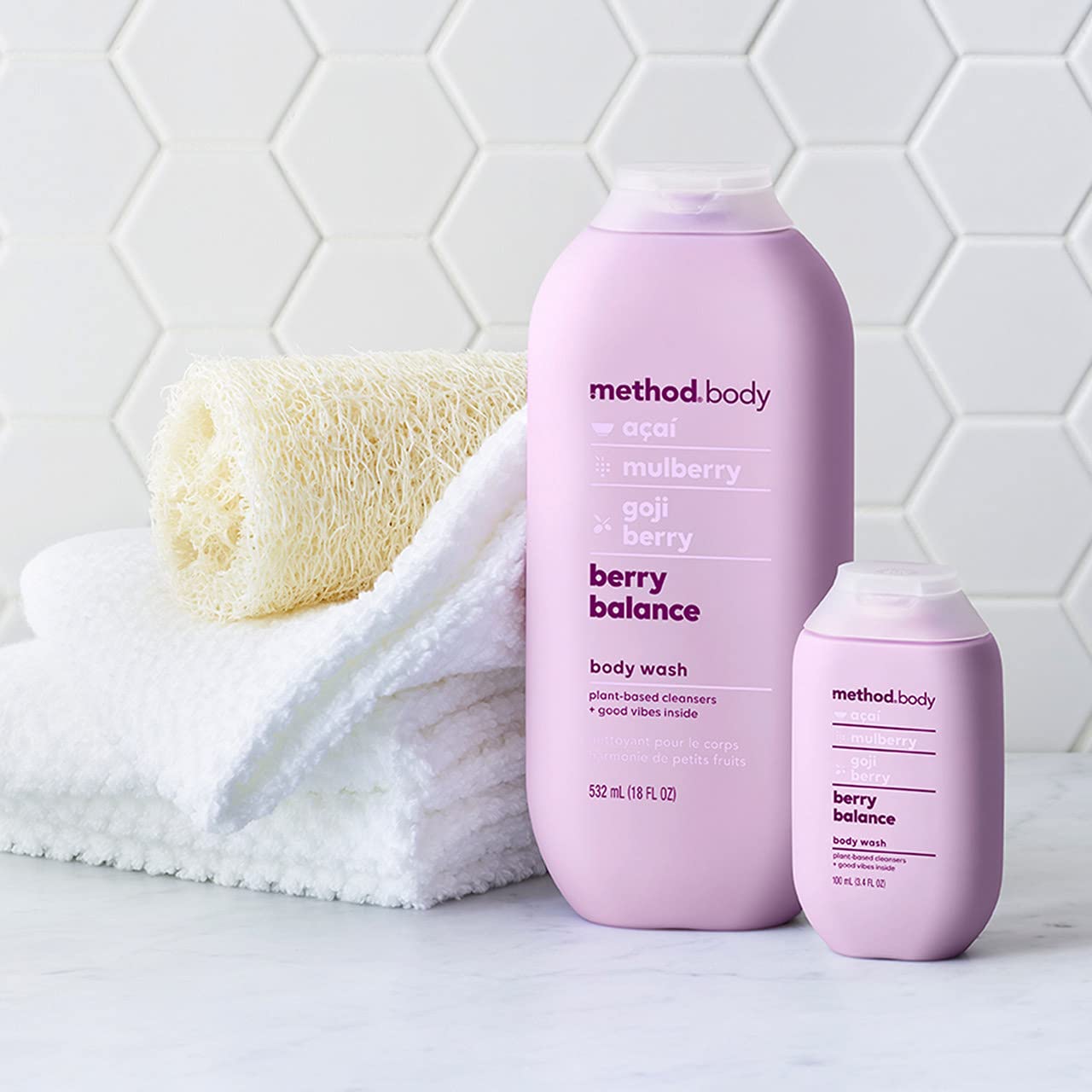 Method Berry Balance Body Wash — 3 x 18 oz, Plant-Based & Cruelty-Free