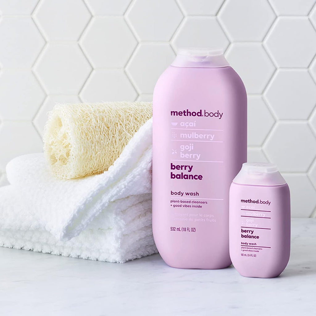 Method Body Wash Bundle: Berry Balance + Pure Peace | 2x18 oz Cruelty-Free