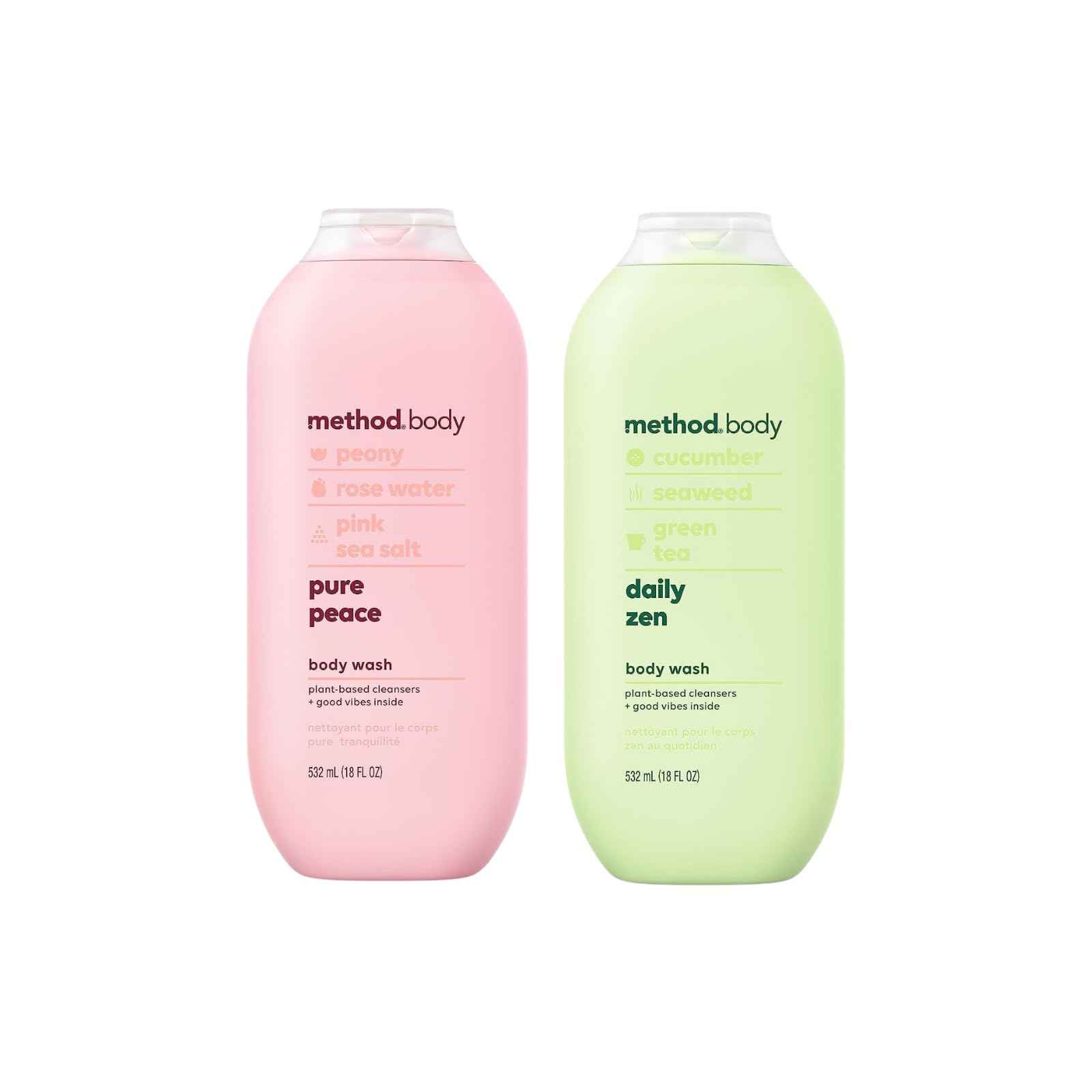 Method Body Wash Variety — Daily Zen & Pure Peace, 18 oz Each (1 CT)