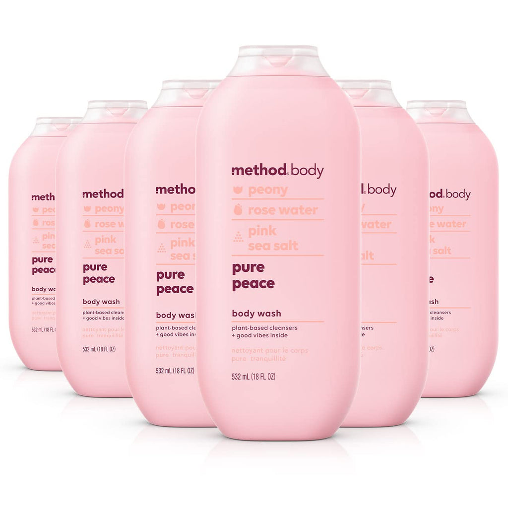 Method Body Wash Pure Peace – Paraben & Phthalate Free, 18 oz (6 Pack)