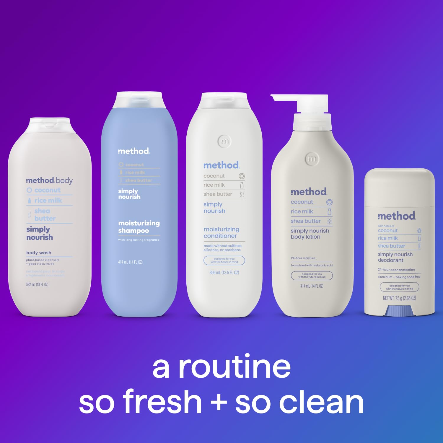Method Body Wash Simply Nourish – 28 oz, Paraben & Phthalate Free, Cruelty-Free
