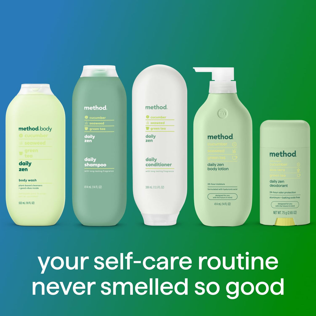 Method Everyday Shampoo – Daily Zen with Cucumber, Green Tea & Seaweed | 3x14oz