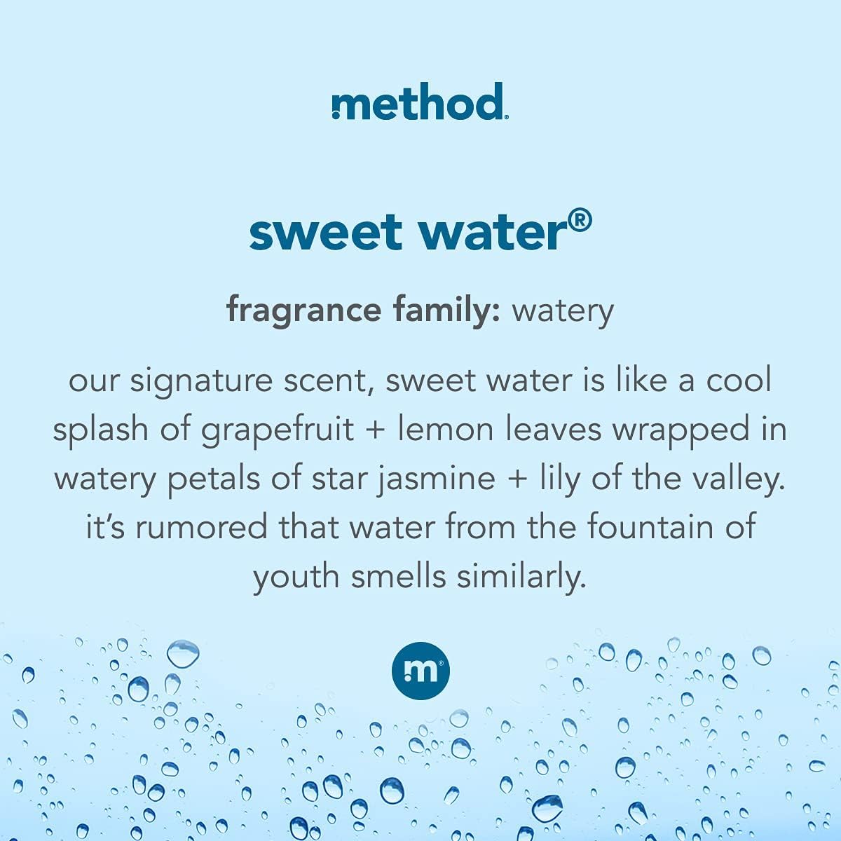 Method Gel Hand Soap, Sweet Water – 12 fl oz (Pack of 6) | Parabens & Phthalates Free