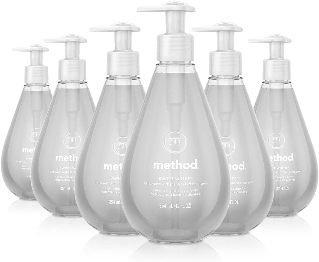 Method Gel Hand Soap, Sweet Water – 12 fl oz (Pack of 6) | Parabens & Phthalates Free