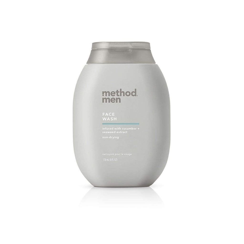 Method Men Face Wash Sea + Surf – 6 oz | Gentle, Plant-Based Cleanser