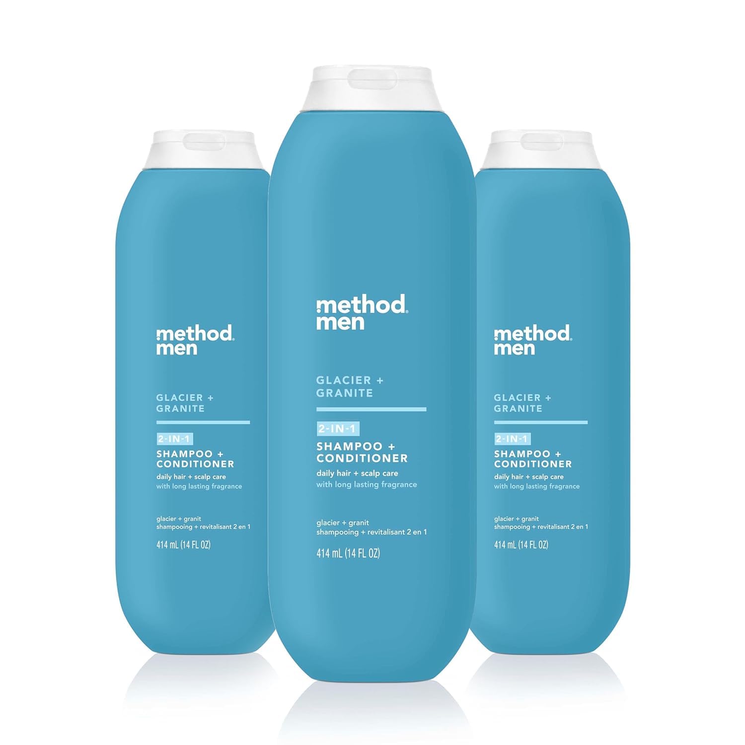 Method Men Glacier + Granite 2-in-1 Shampoo & Conditioner – 14 oz (Pack of 3)