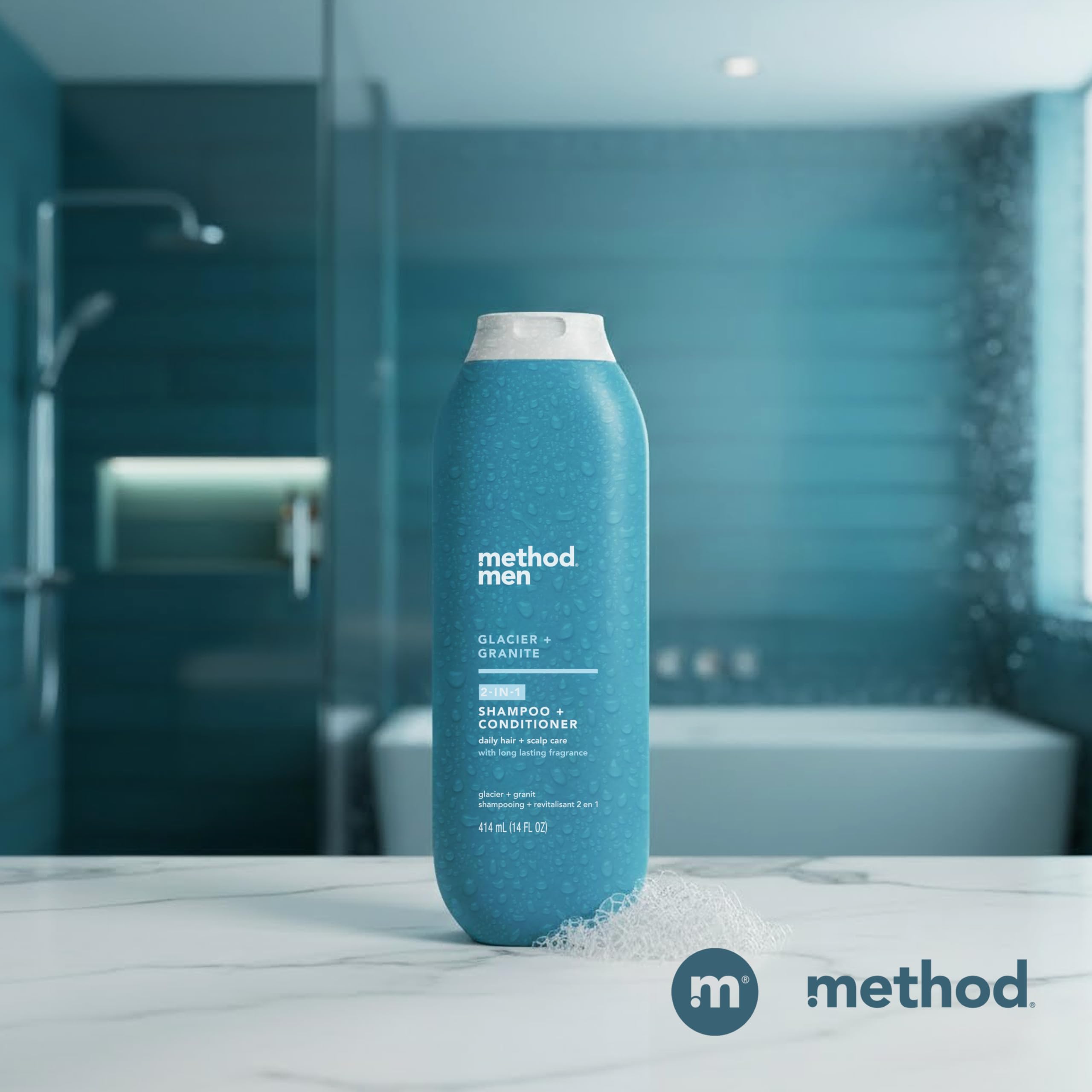 Method Men Glacier + Granite 2-in-1 Shampoo & Conditioner – 14 oz (Pack of 3)