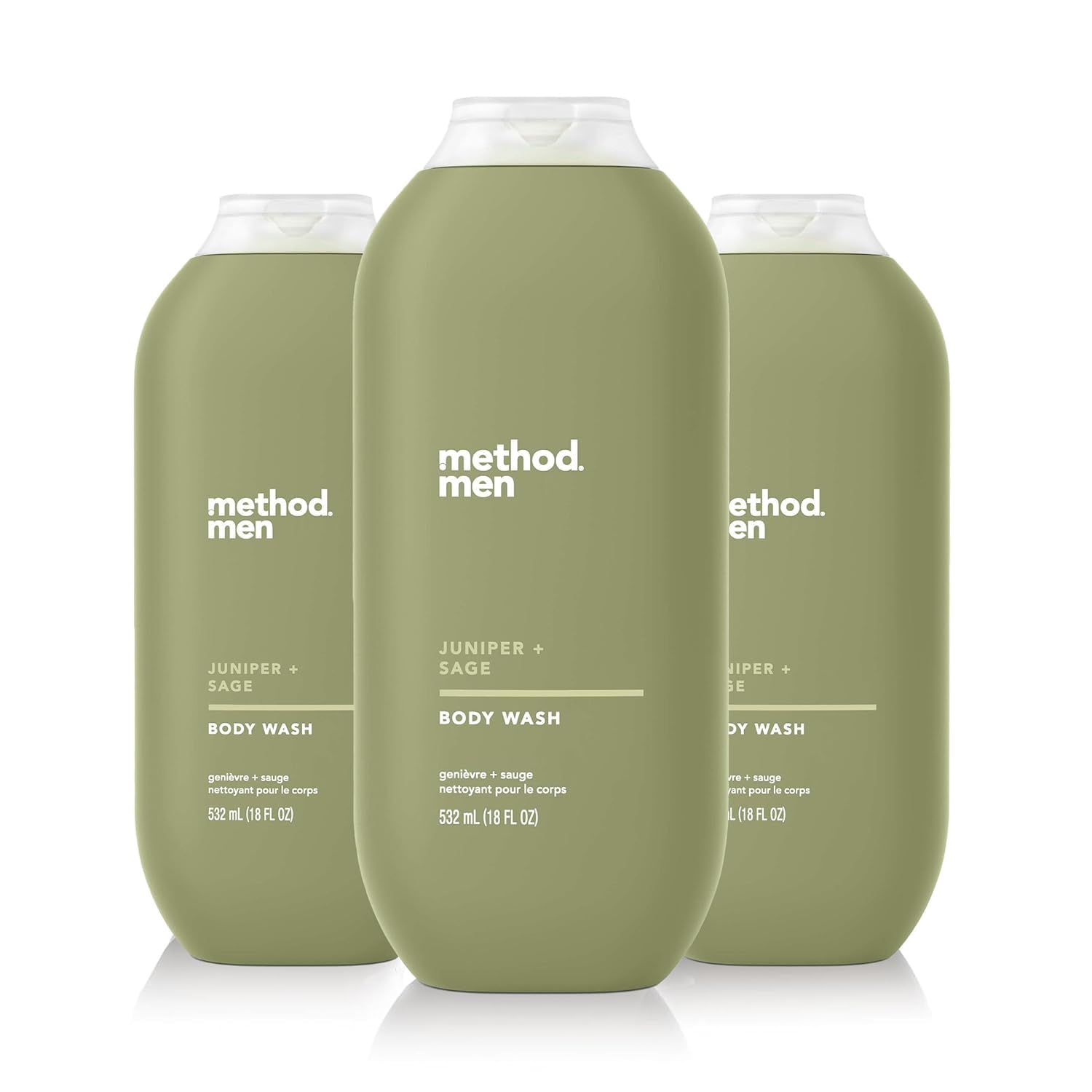 Method Men Juniper + Sage Body Wash - 3 x 18oz, Paraben & Phthalate Free