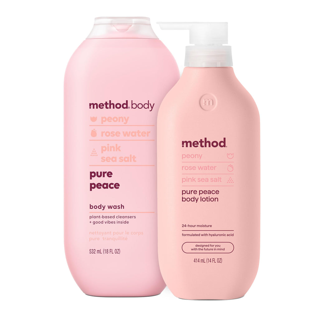 Method Pure Peace Gift Set – Body Wash & Lotion (18oz/14oz)