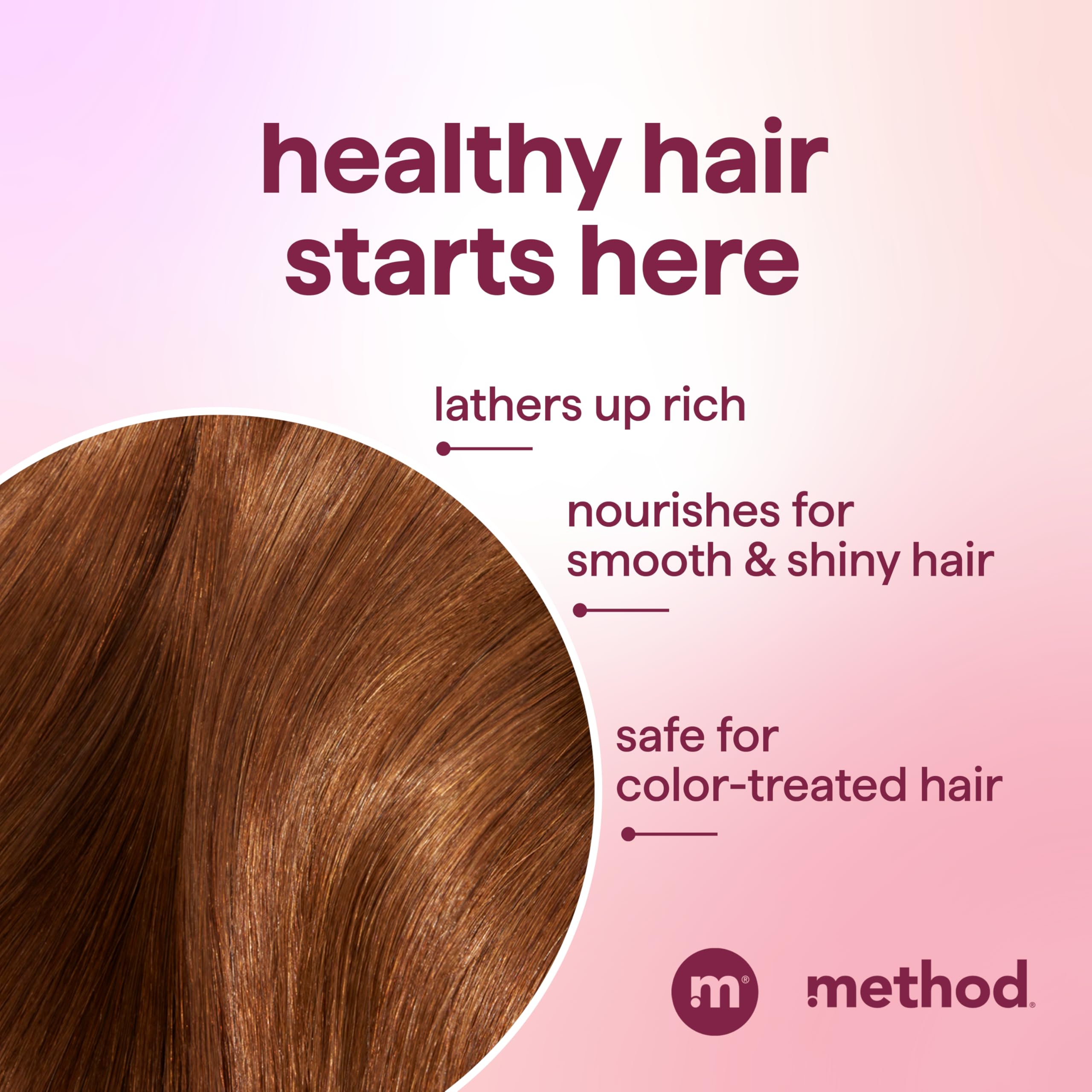 Method Pure Peace Volumizing Shampoo – Thicker, Fuller Hair, Sulfate-Free & Color Safe (14 oz x3)
