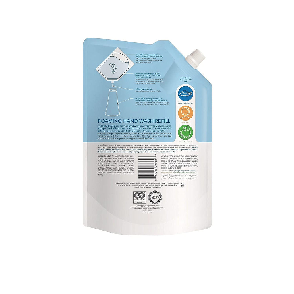 Method Gel Hand Wash Refill Sweet Water 34 oz Pouch | Eco-Friendly & Biodegradable