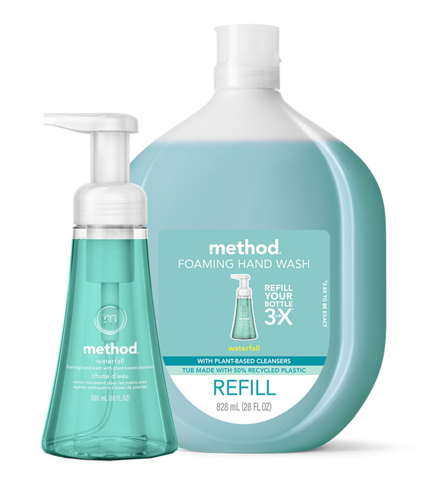 Method Waterfall Foaming Hand Soap Duo – 10 oz + 38 oz Refill