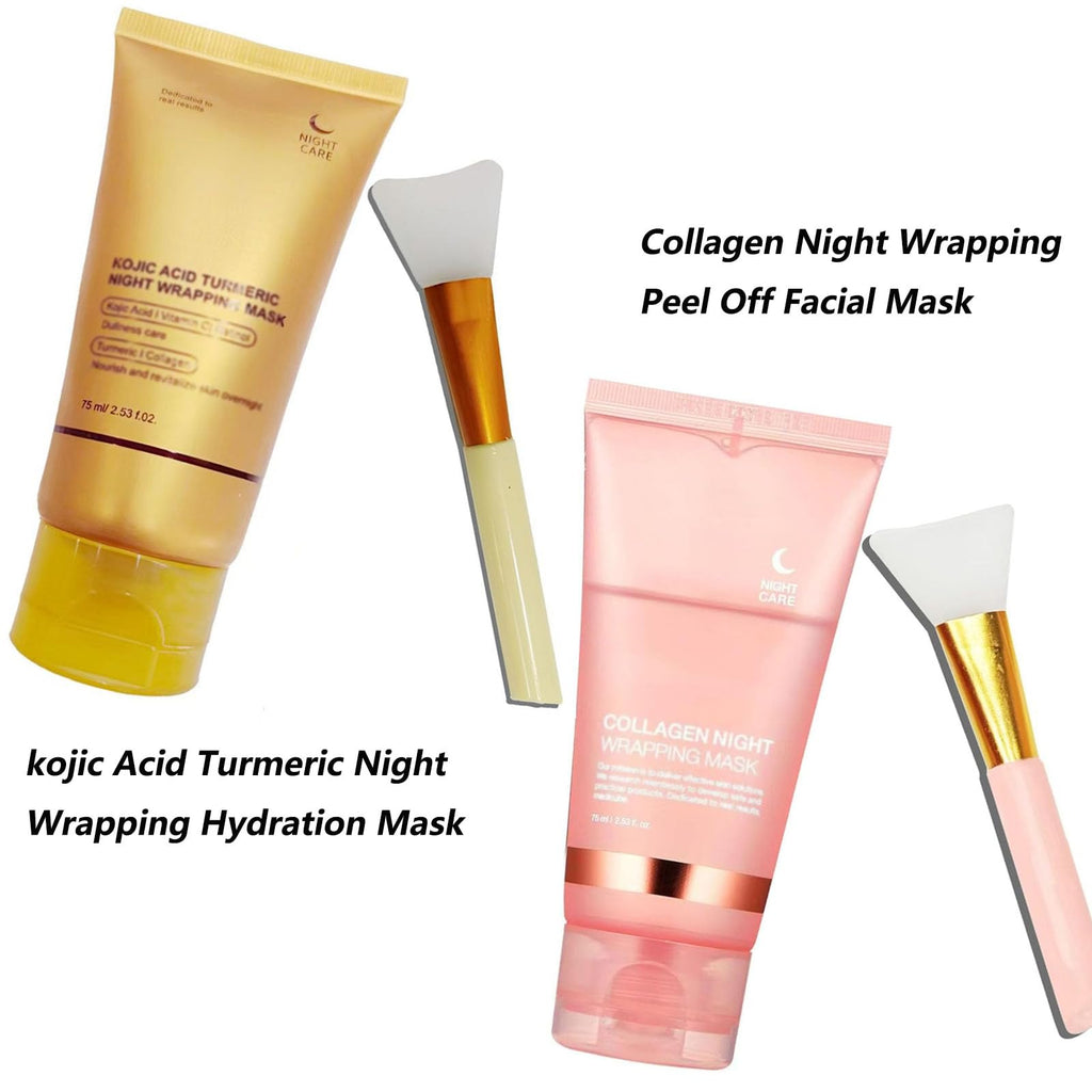 Metiplou Hydrating Mask – Collagen Night Wrapping Peel-Off Facial Mask for Hydration, Brightening & Firmer-Looking Skin | Korean Skincare