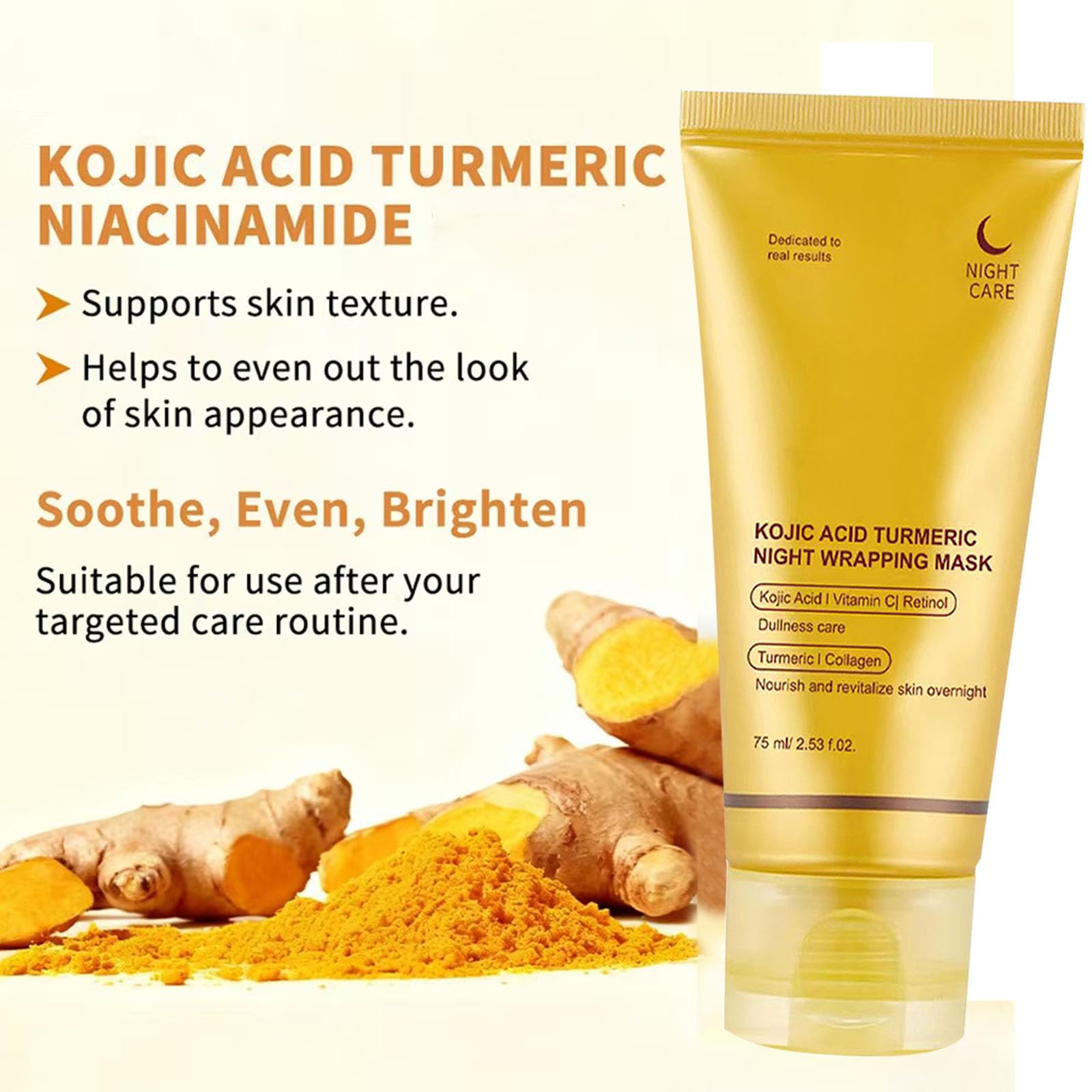 Metiplou Kojic Acid Turmeric Night Wrapping Hydration Mask – Brightens & Hydrates