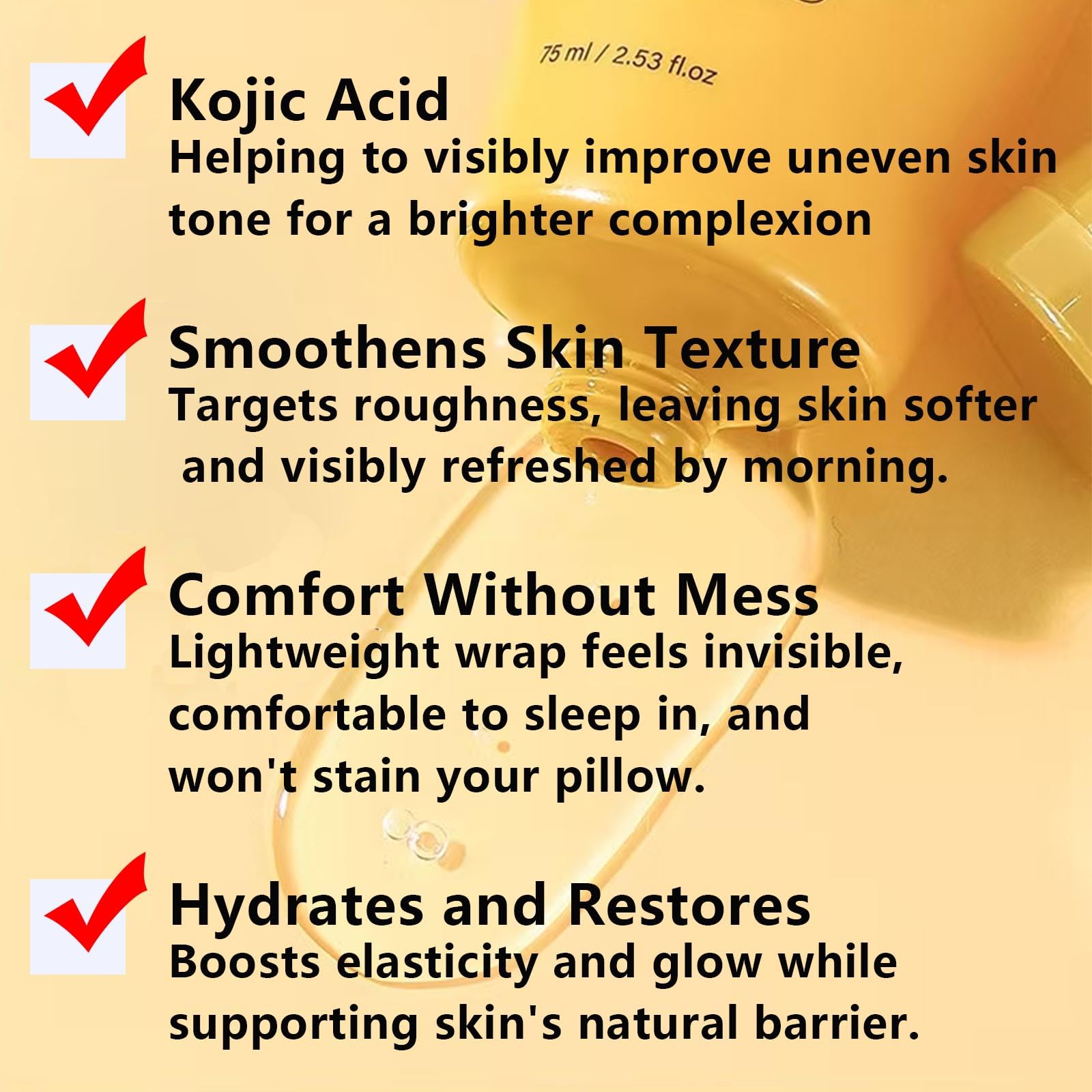 Metiplou Kojic Acid Turmeric Night Wrapping Hydration Mask – Brightens & Hydrates