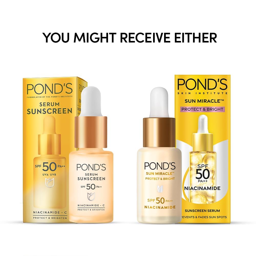Metrey Herbotech PONDD-S Sun Miracle SPF 50 PA++ Niacinamide Serum – 28ml Pack (2x14ml)