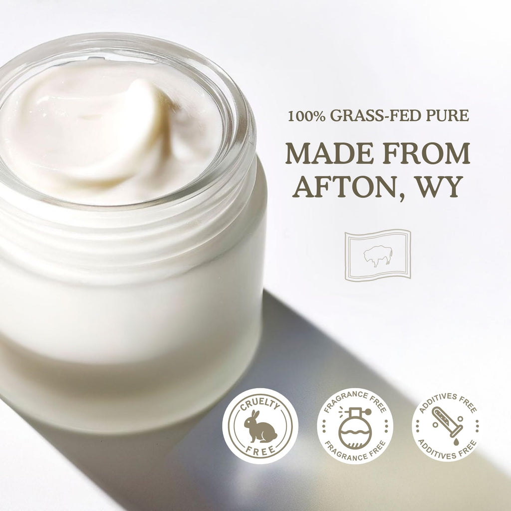 Mett Wellness Whipped Tallow Cream | Fragrance-Free 4oz Moisturizer for Face & Body