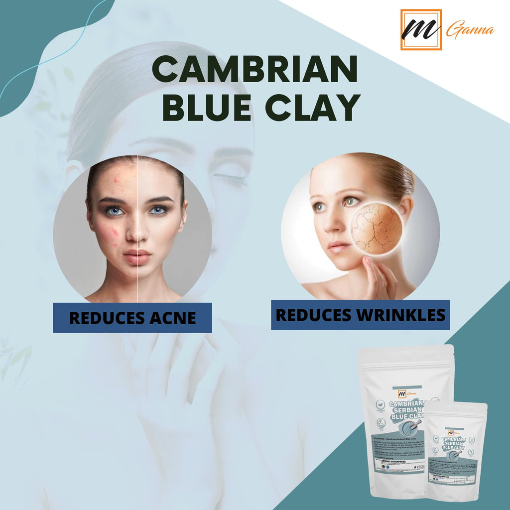 mGanna Cambrian Blue Clay (2 lb / 908 g) – Facial Masks, Scrubs, Body Wraps & Soap Making