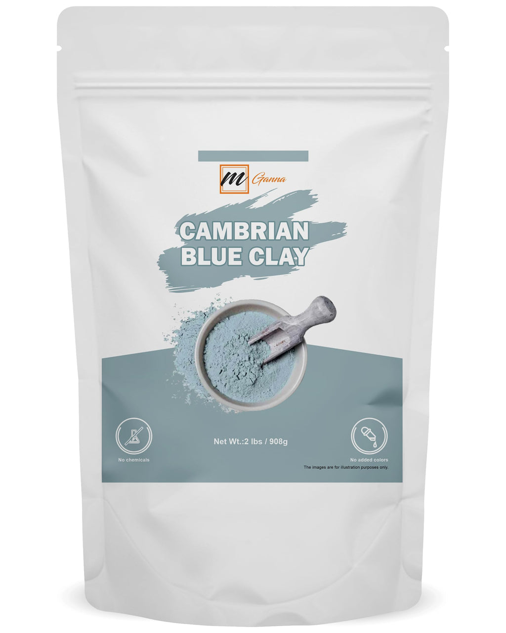mGanna Cambrian Blue Clay (2 lb / 908 g) – Facial Masks, Scrubs, Body Wraps & Soap Making