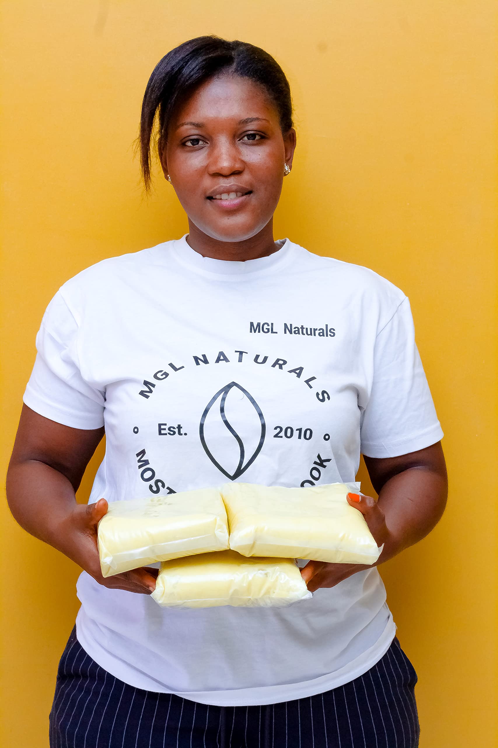 MGL Naturals Raw African Shea Butter Ivory 2.2 lb — Pure, Unrefined Moisturizer from Ghana