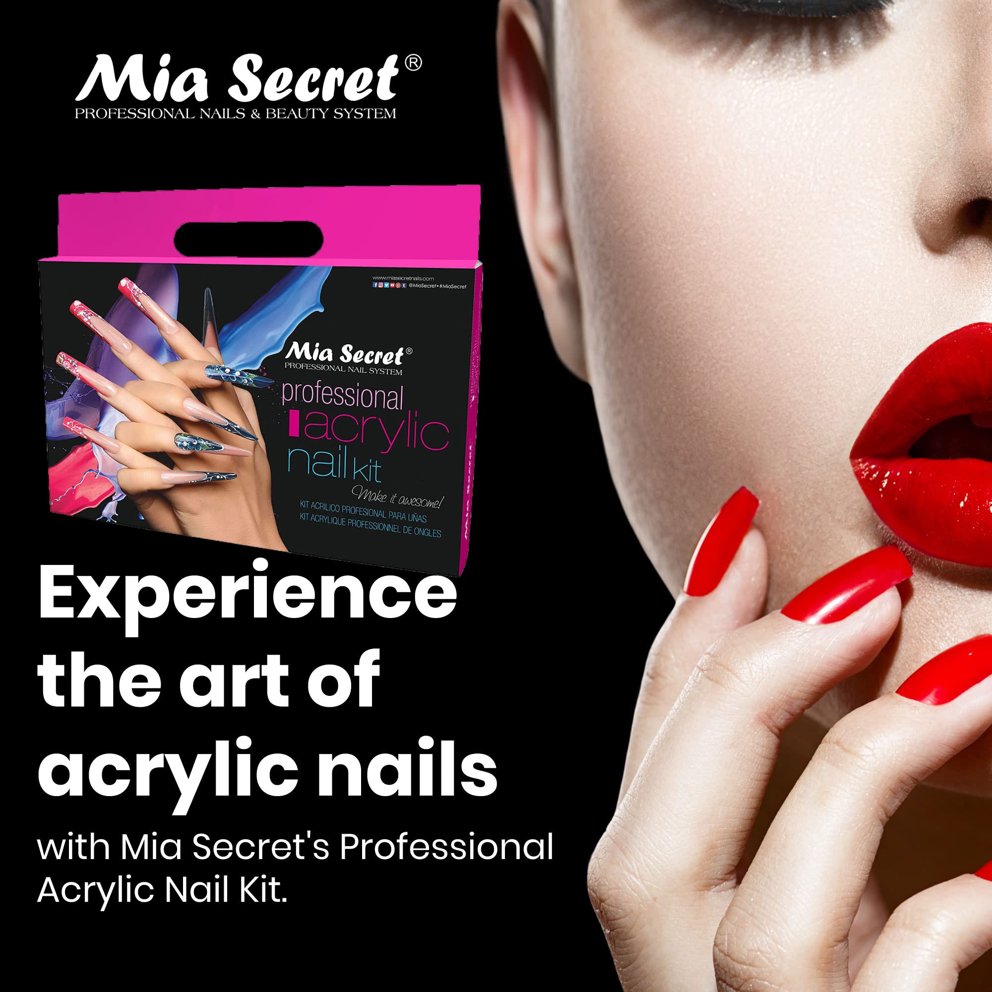 Mia Secret Professional Acrylic Nail Kit for Beginners | Complete Starter Set