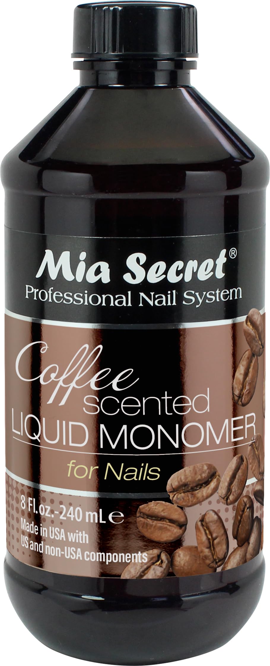Mia Secret Coffee Scented Liquid Monomer (8 oz) – EMA Monomer for Acrylic Nails – Made in USA