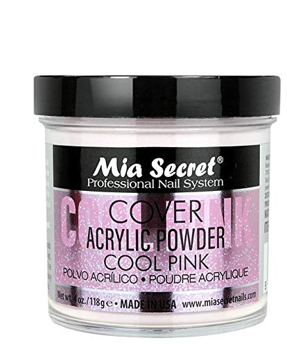 Mia Secret Cover Acrylic Powder – Cool Pink 4 oz | Self-Leveling, Non-Yellowing