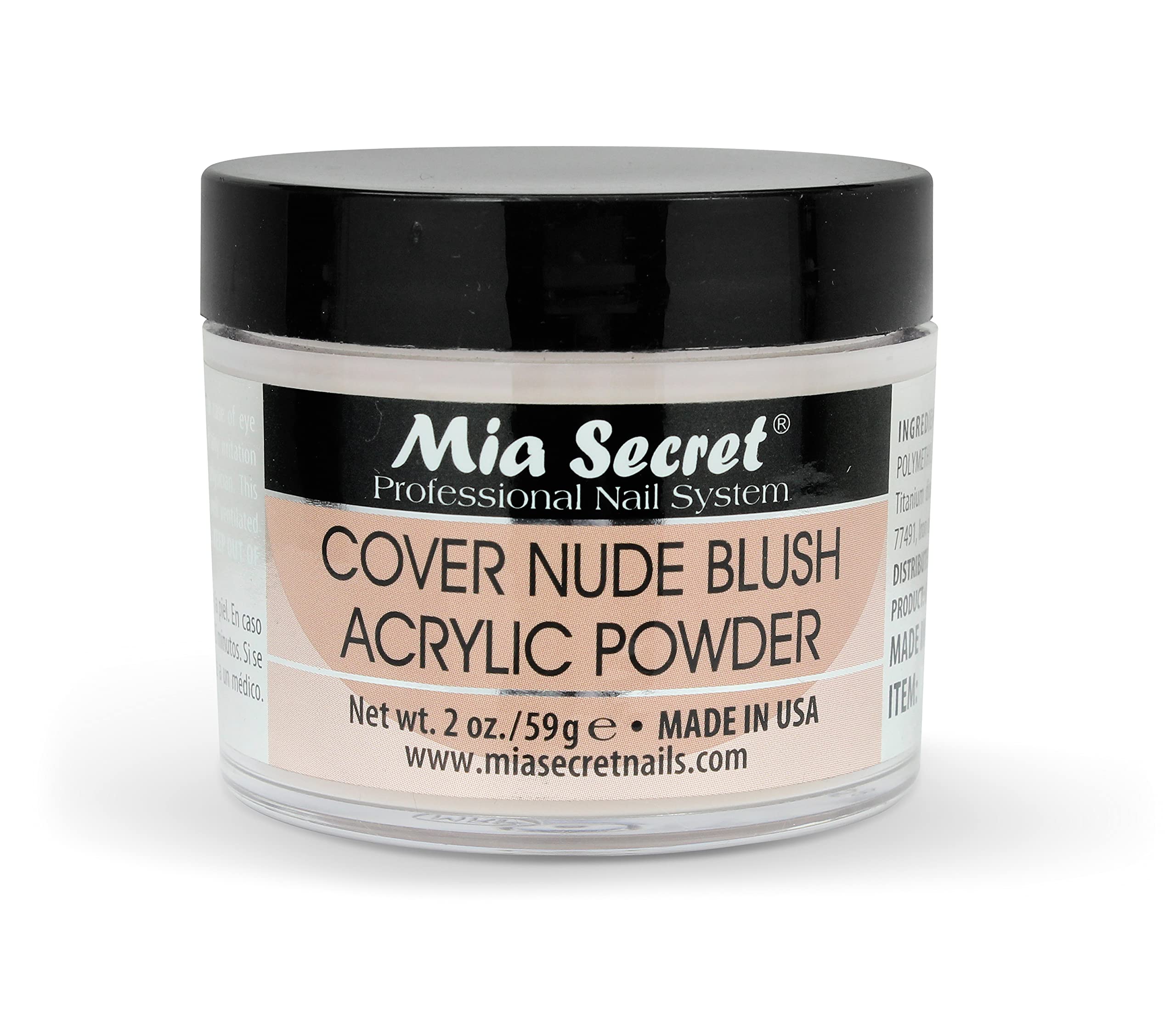 Mia Secret Cover Nude Blush Acrylic Powder 2oz | Nail Extensions