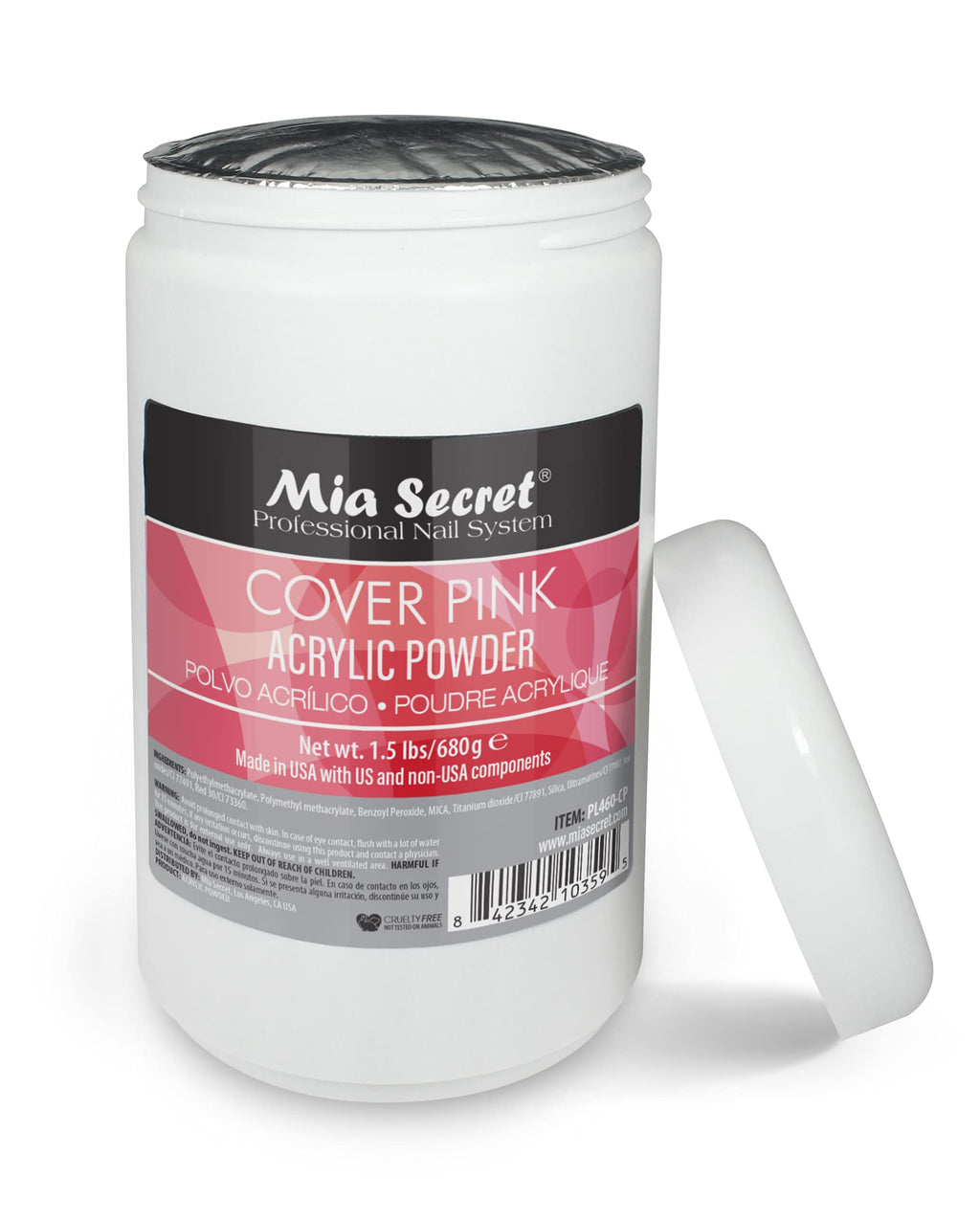 Mia Secret Cover Pink Acrylic Powder – 1.5 lbs | Smooth, Self-Leveling & Long-Lasting Nail Enhancements