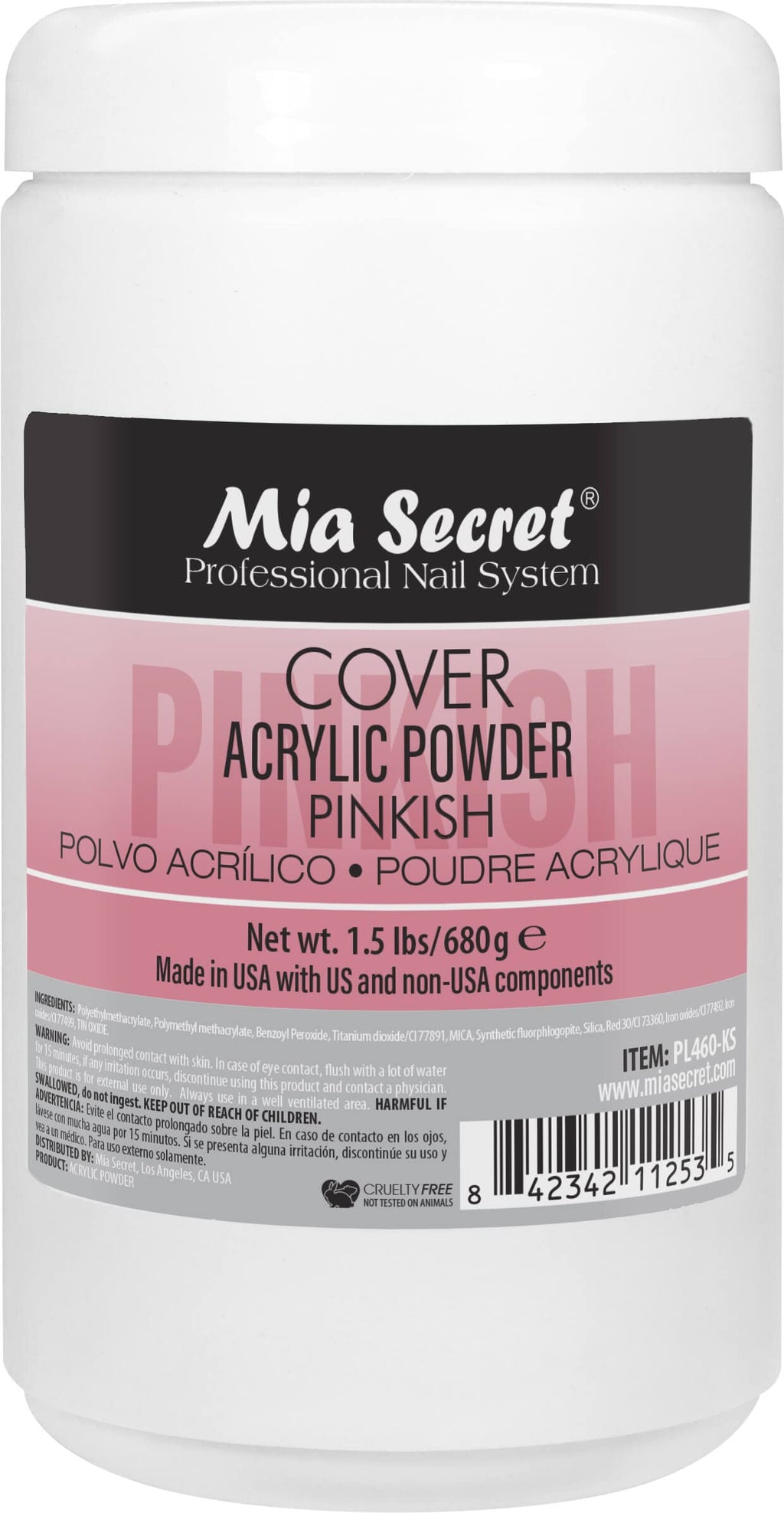 Mia Secret COVER Pinkish Acrylic Powder (1.5 LBS) – Self-Leveling, Long-Lasting Nail Coverage