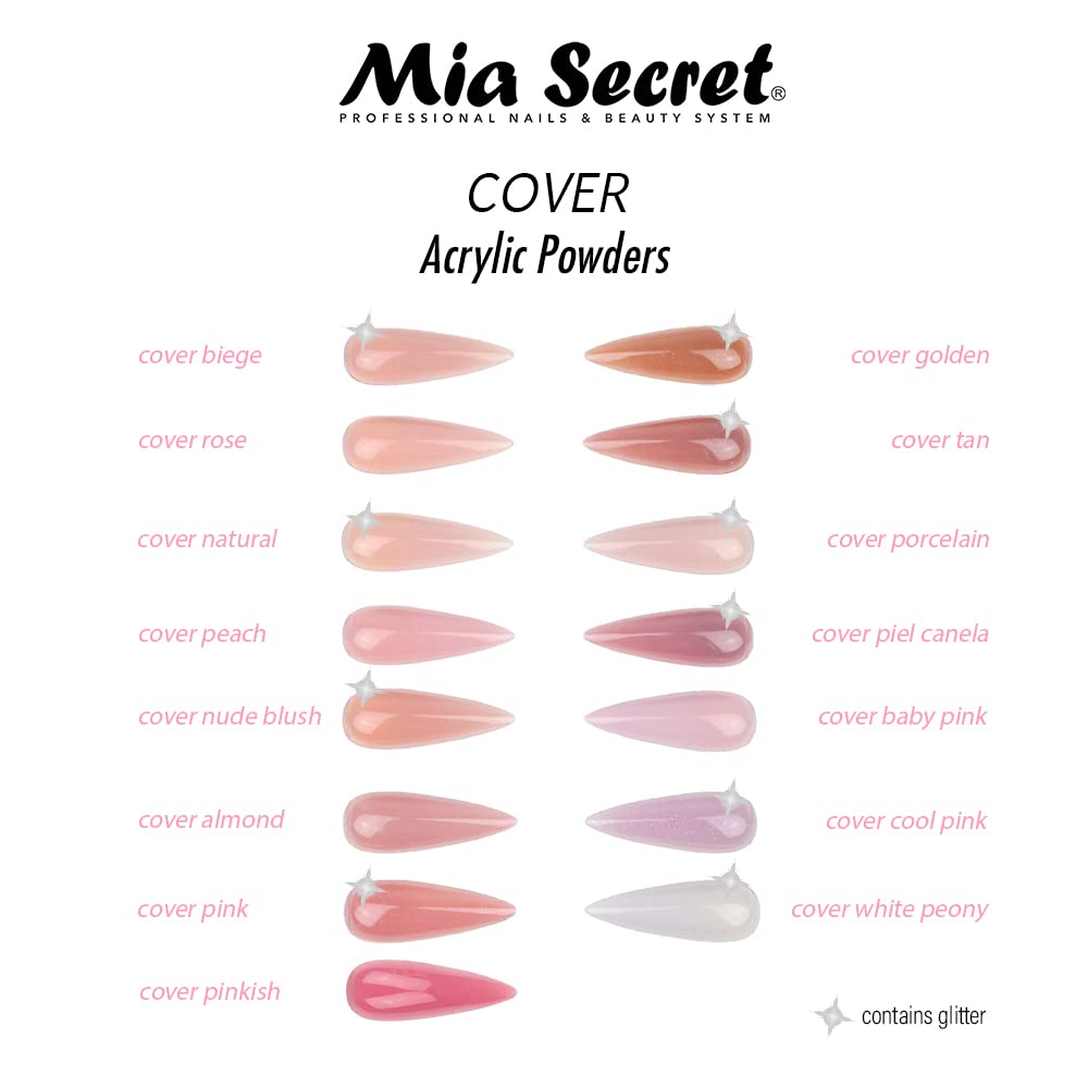 Mia Secret Cover Acrylic Powder 3 Piece Set – Pink, Beige & Rose, 1 oz
